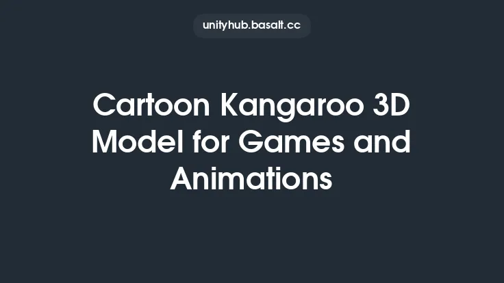 Cartoon Kangaroo 3D Model for Games and Animations Thumbnail