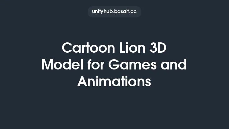Cartoon Lion 3D Model for Games and Animations Thumbnail