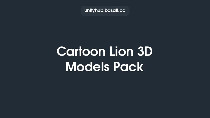 Cartoon Lion 3D Models Pack Thumbnail