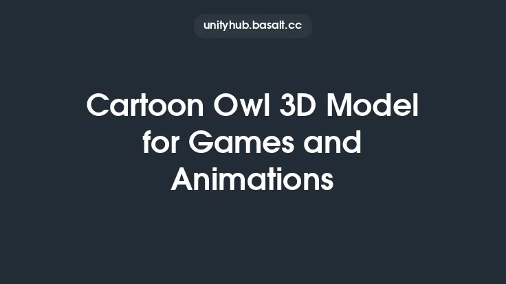 Cartoon Owl 3D Model for Games and Animations Thumbnail