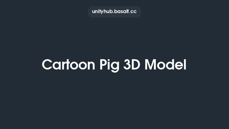 Cartoon Pig 3D Model Thumbnail