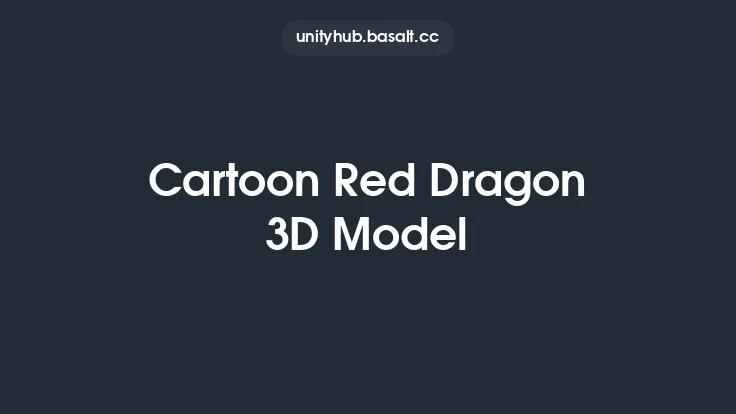 Cartoon Red Dragon 3D Model Thumbnail