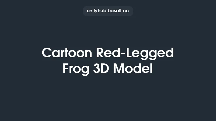 Cartoon Red-Legged Frog 3D Model Thumbnail