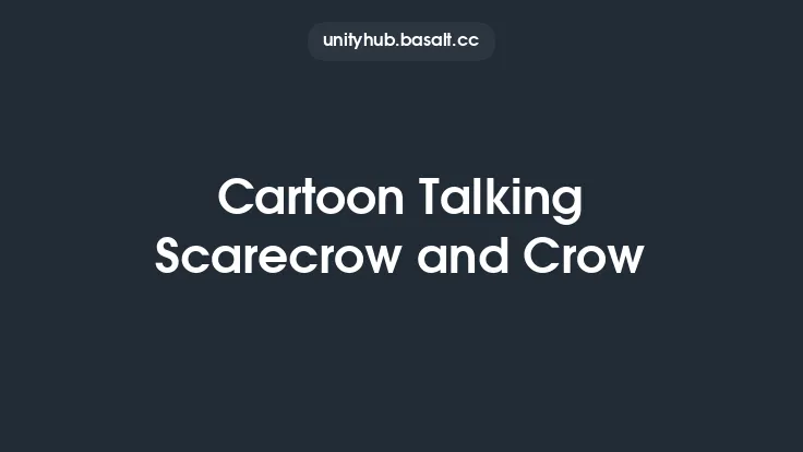 Cartoon Talking Scarecrow and Crow Thumbnail