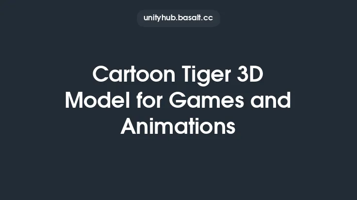 Cartoon Tiger 3D Model for Games and Animations Thumbnail