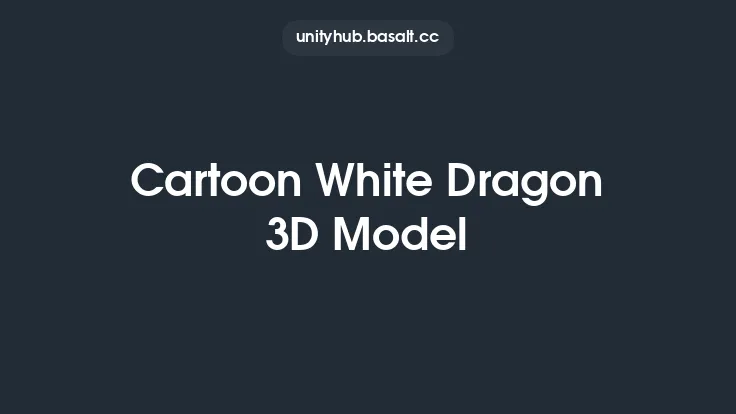 Cartoon White Dragon 3D Model Thumbnail