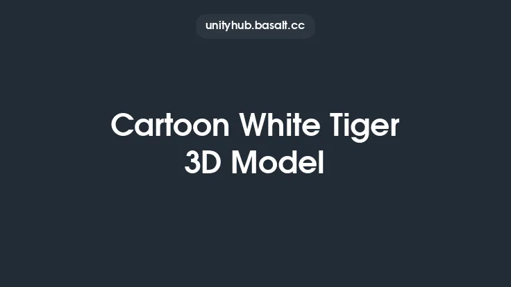Cartoon White Tiger 3D Model Thumbnail