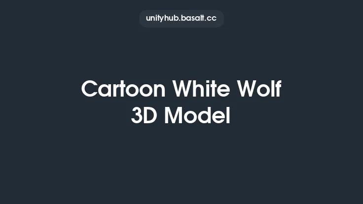 Cartoon White Wolf 3D Model Thumbnail