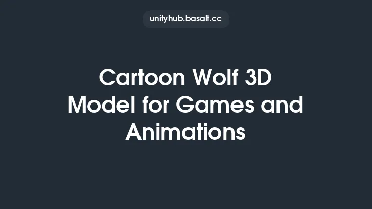 Cartoon Wolf 3D Model for Games and Animations Thumbnail