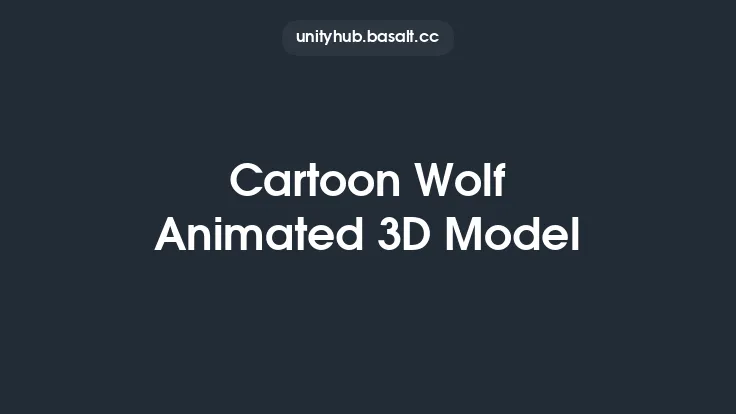 Cartoon Wolf Animated 3D Model Thumbnail