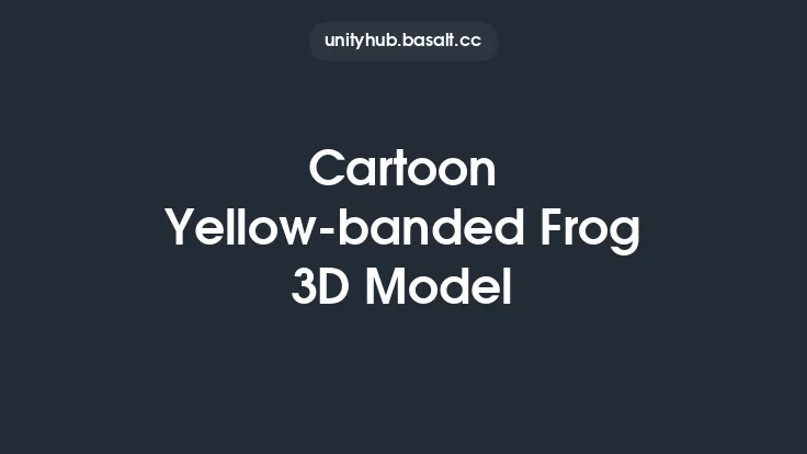 Cartoon Yellow-banded Frog 3D Model Thumbnail