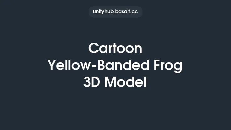Cartoon Yellow-Banded Frog 3D Model Thumbnail