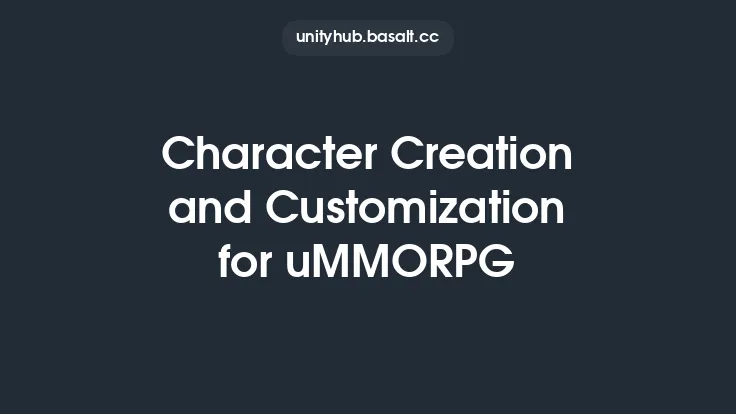 Character Creation and Customization for uMMORPG Thumbnail