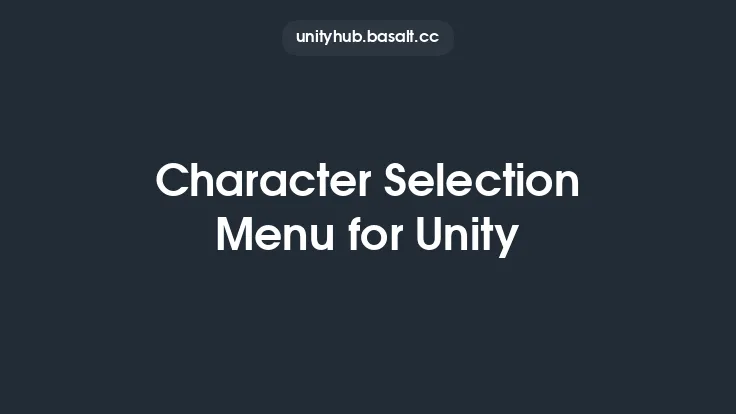 Character Selection Menu for Unity Thumbnail