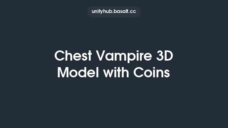 Chest Vampire 3D Model with Coins Thumbnail