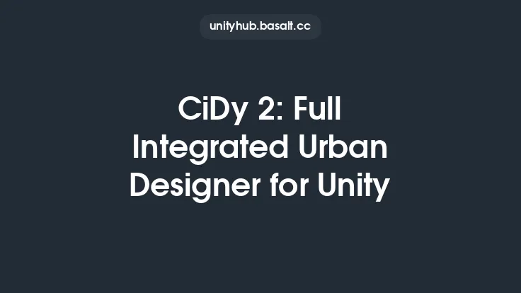CiDy 2: Full Integrated Urban Designer for Unity Thumbnail