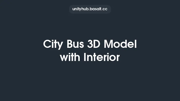 City Bus 3D Model with Interior Thumbnail