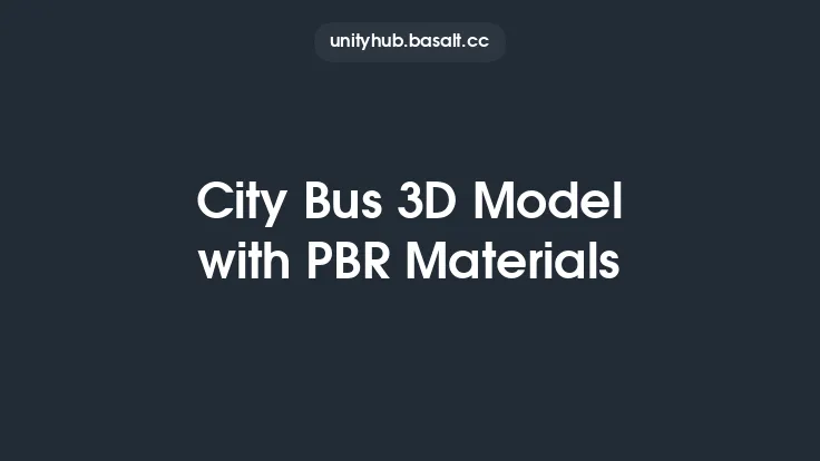 City Bus 3D Model with PBR Materials Thumbnail