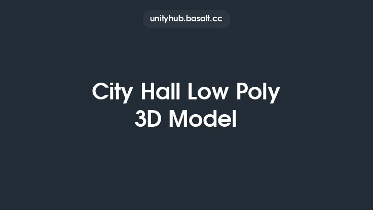 City Hall Low Poly 3D Model Thumbnail