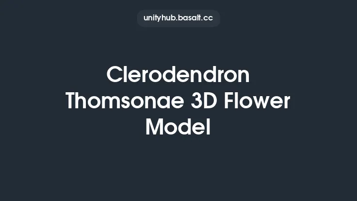 Clerodendron Thomsonae 3D Flower Model Thumbnail
