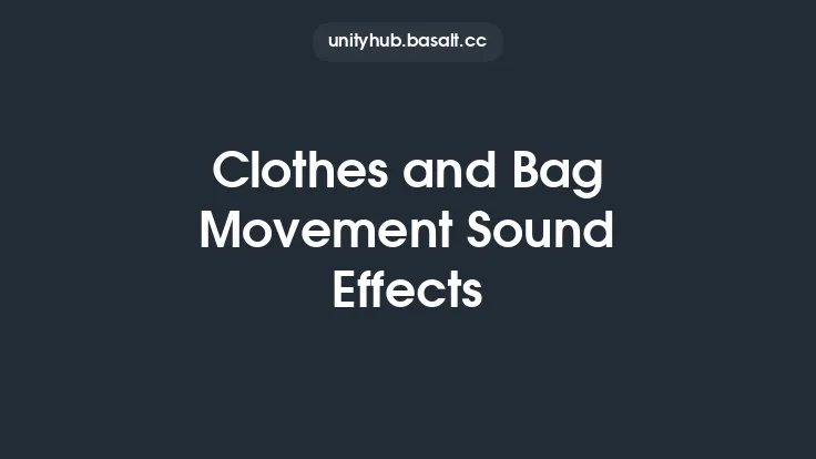 Clothes and Bag Movement Sound Effects Thumbnail