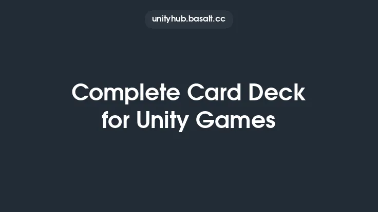 Complete Card Deck for Unity Games Thumbnail