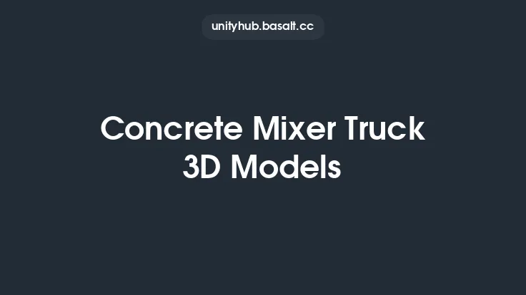 Concrete Mixer Truck 3D Models Thumbnail