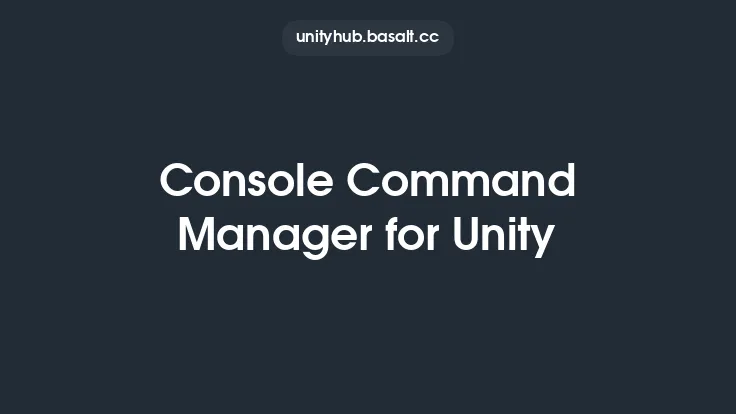 Console Command Manager for Unity Thumbnail