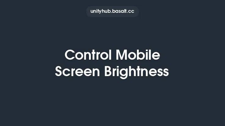 Control Mobile Screen Brightness Thumbnail