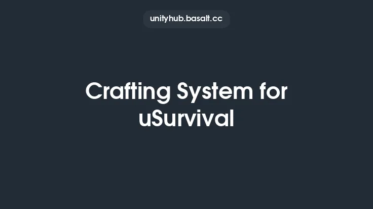 Crafting System for uSurvival Thumbnail