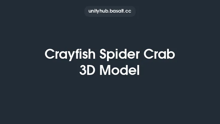 Crayfish Spider Crab 3D Model Thumbnail