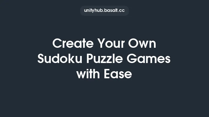 Create Your Own Sudoku Puzzle Games with Ease Thumbnail