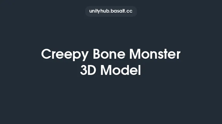 Creepy Bone Monster 3D Model Thumbnail