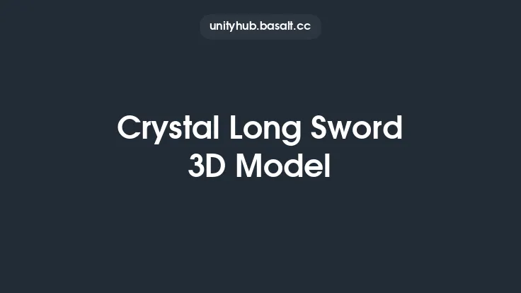 Crystal Long Sword 3D Model Thumbnail