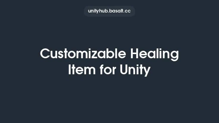 Customizable Healing Item for Unity Thumbnail