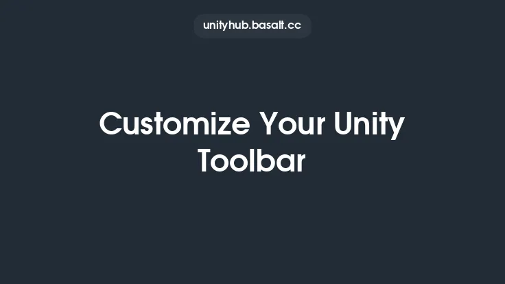 Customize Your Unity Toolbar Thumbnail