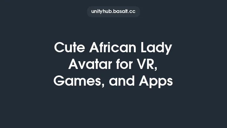 Cute African Lady Avatar for VR, Games, and Apps Thumbnail