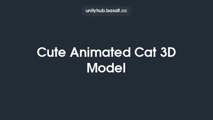 Cute Animated Cat 3D Model Thumbnail