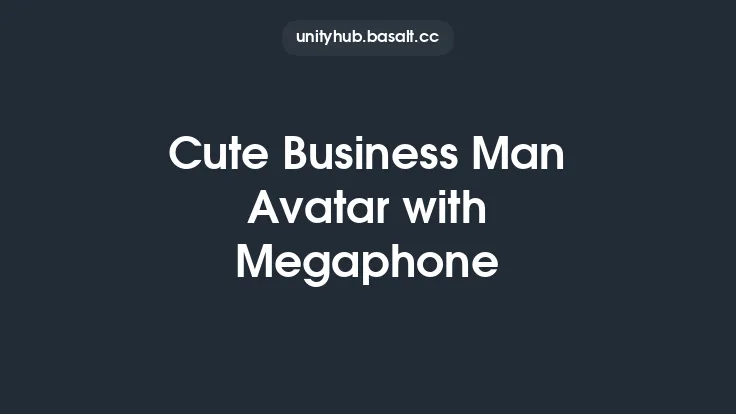 Cute Business Man Avatar with Megaphone Thumbnail