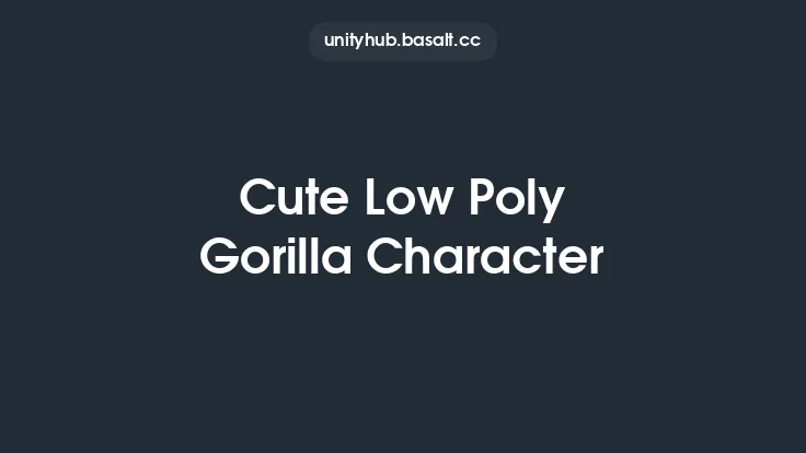 Cute Low Poly Gorilla Character Thumbnail