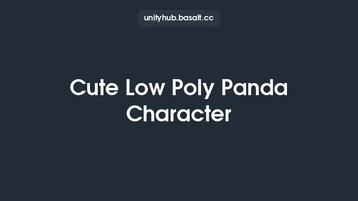 Cute Low Poly Panda Character Thumbnail