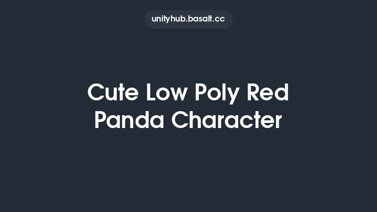 Cute Low Poly Red Panda Character Thumbnail