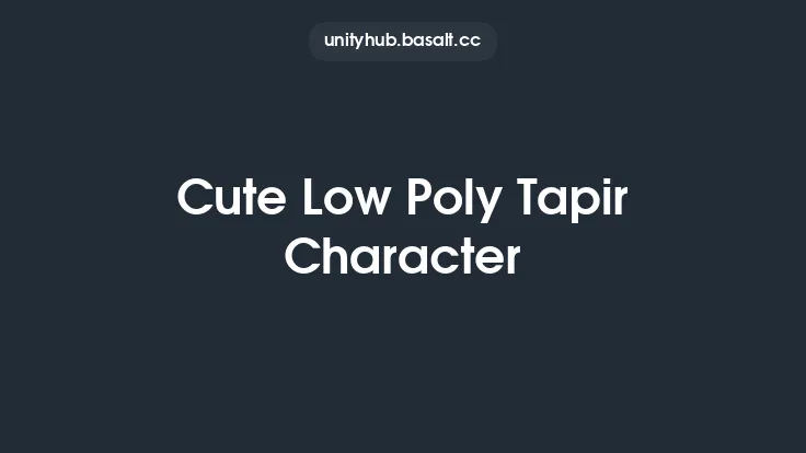 Cute Low Poly Tapir Character Thumbnail