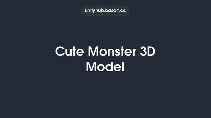 Cute Monster 3D Model Thumbnail