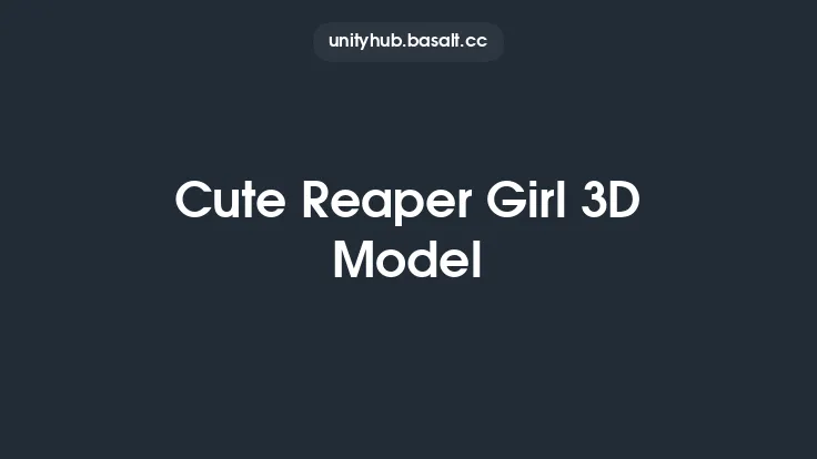 Cute Reaper Girl 3D Model Thumbnail