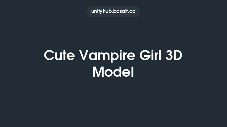Cute Vampire Girl 3D Model Thumbnail