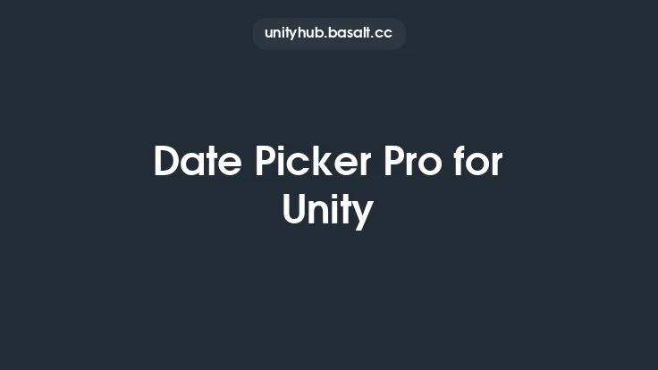 Date Picker Pro for Unity Thumbnail