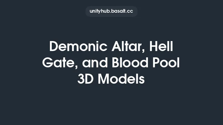 Demonic Altar, Hell Gate, and Blood Pool 3D Models Thumbnail