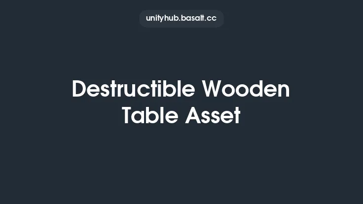 Destructible Wooden Table Asset Thumbnail