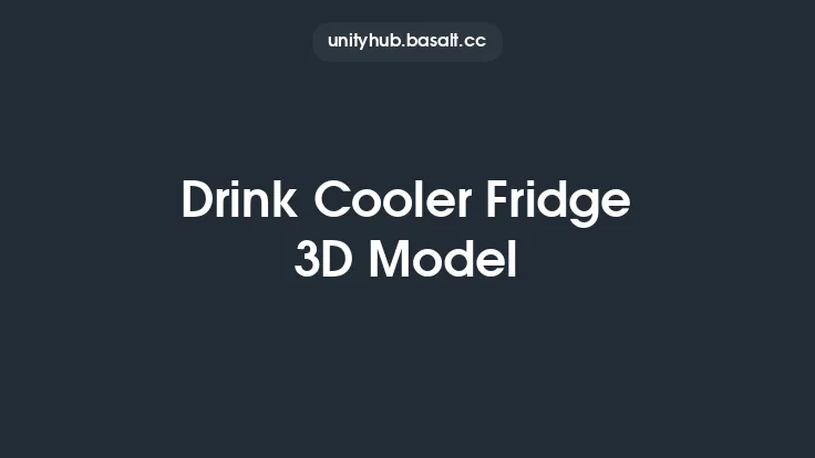 Drink Cooler Fridge 3D Model Thumbnail